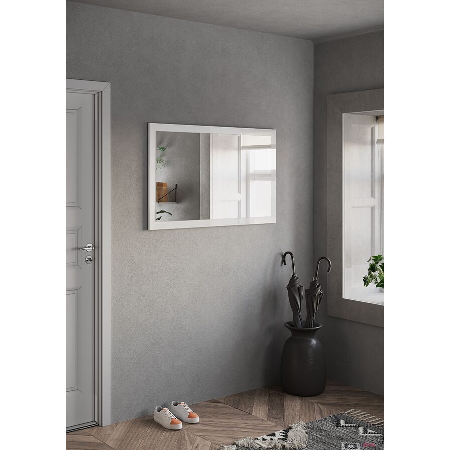 Białe lustro ścienne wiszące FRAME