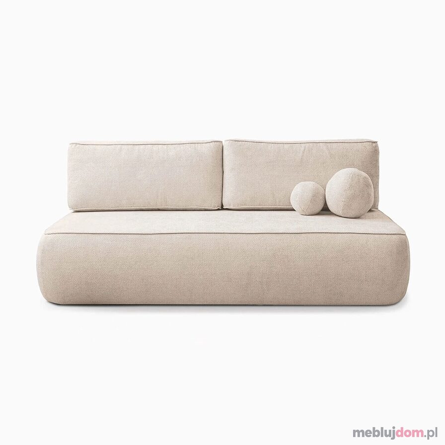 Sofa Rozkładana ARVETO Kremowa Szenilowa