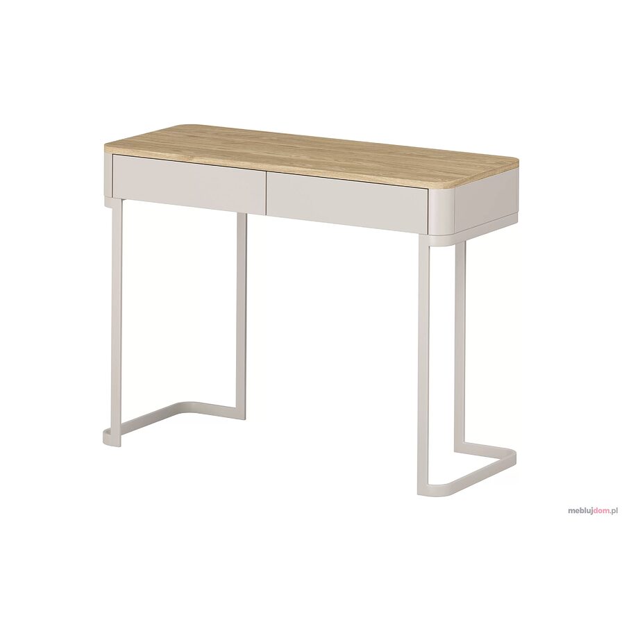 Konsola / toaletka AMILIO 110 cm w kolorze kaszmir + dąb olejowany