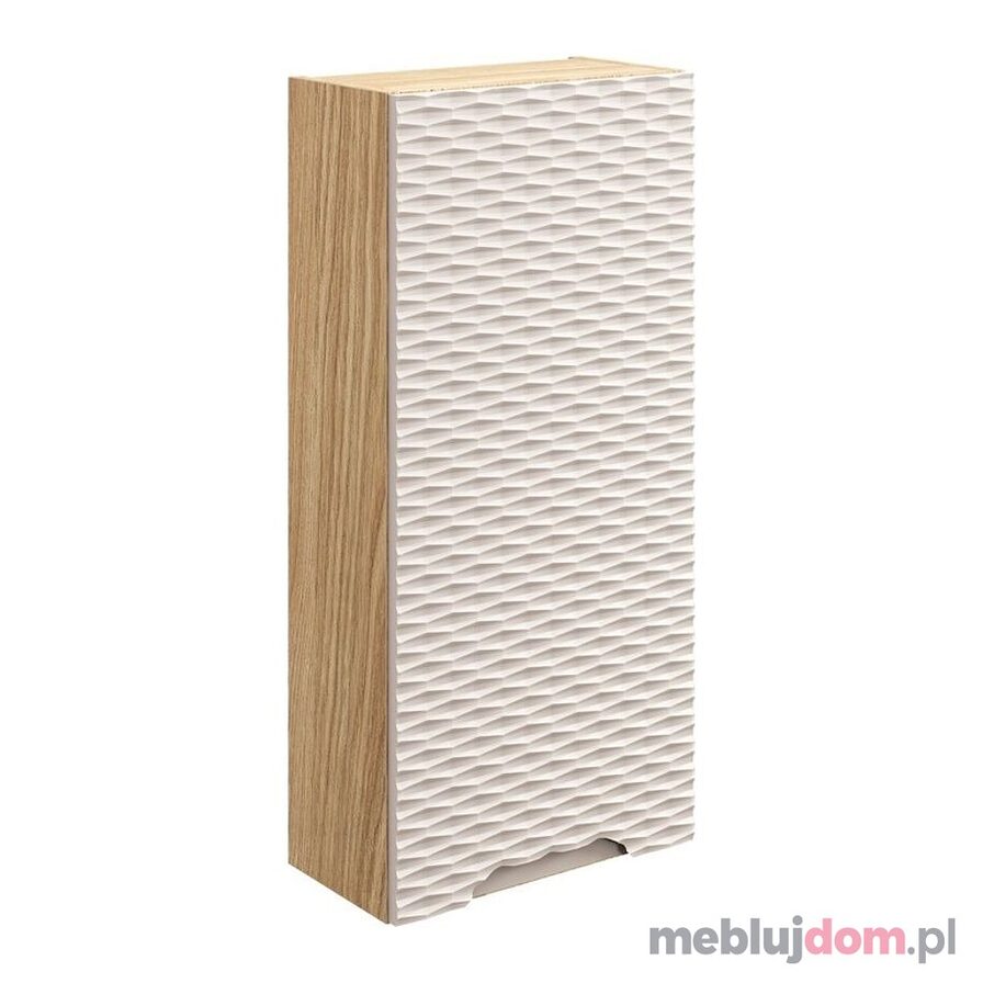 Szafka łazienkowa górna OCEAN BEIGE 83-35-1D - Beż + dąb olejowany