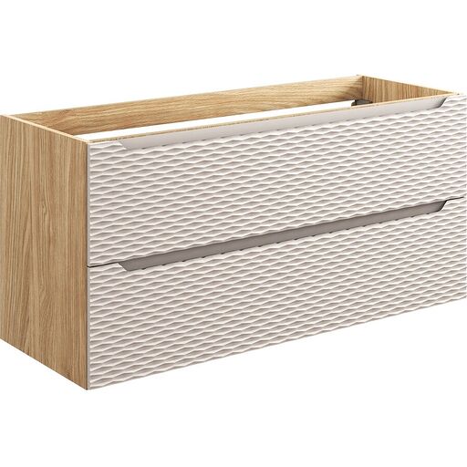 Szafka pod umywalkę OCEAN BEIGE 82-120-2S - beż + dąb olejowany