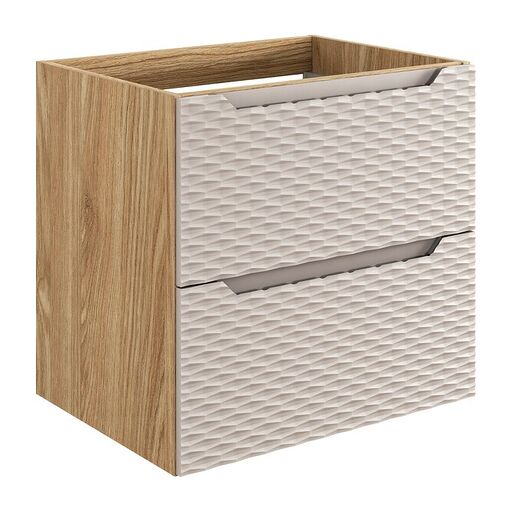 Szafka pod umywalkę OCEAN BEIGE 82-60-2S Beż + dąb olejowany