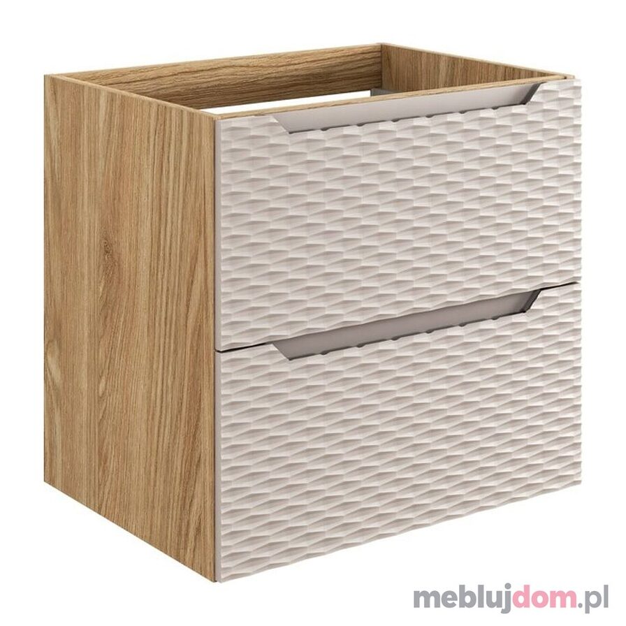 Szafka pod umywalkę OCEAN BEIGE 82-60-2S Beż + dąb olejowany