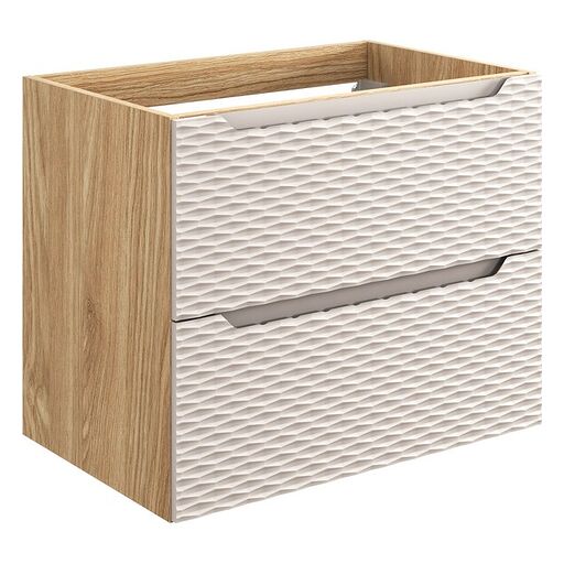 Szafka pod umywalkę OCEAN BEIGE 82-70-2S - beż + dąb olejowany 