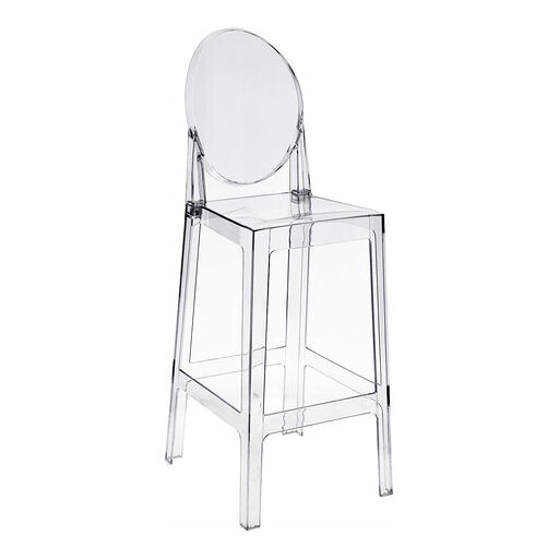 Stołek barowy Viki transparentny 75cm