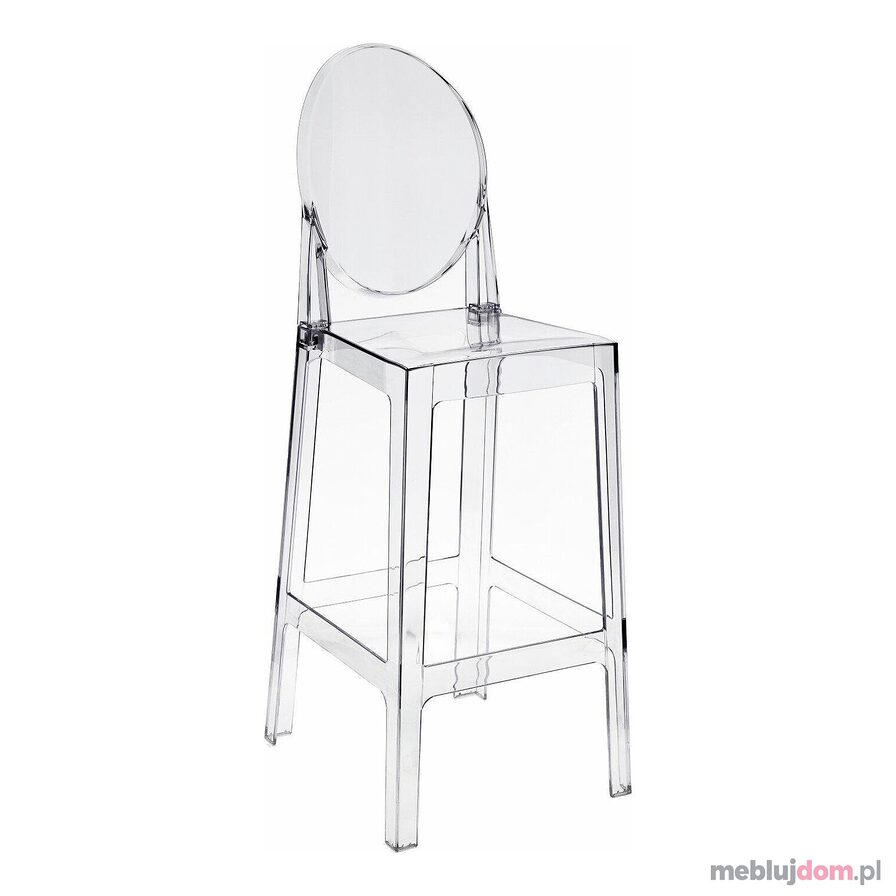 Stołek barowy Viki transparentny 75cm