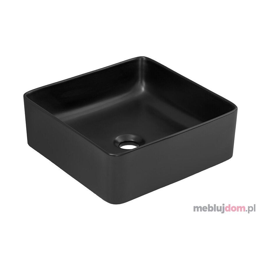 Umywalka nablatowa UM-6276 SLIM 40 BLACK DP - Czarny mat