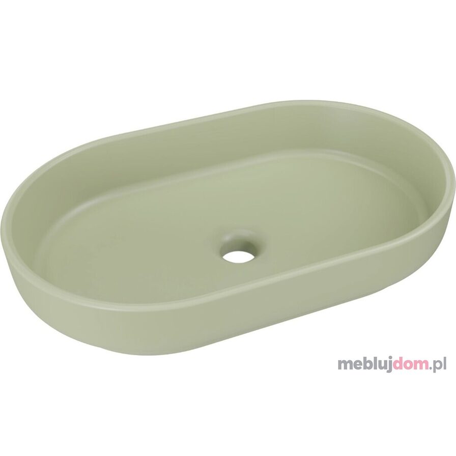 Umywalka nablatowa RIVER 2 OLIVE GREEN MATT UN 55 ( E-6594 )