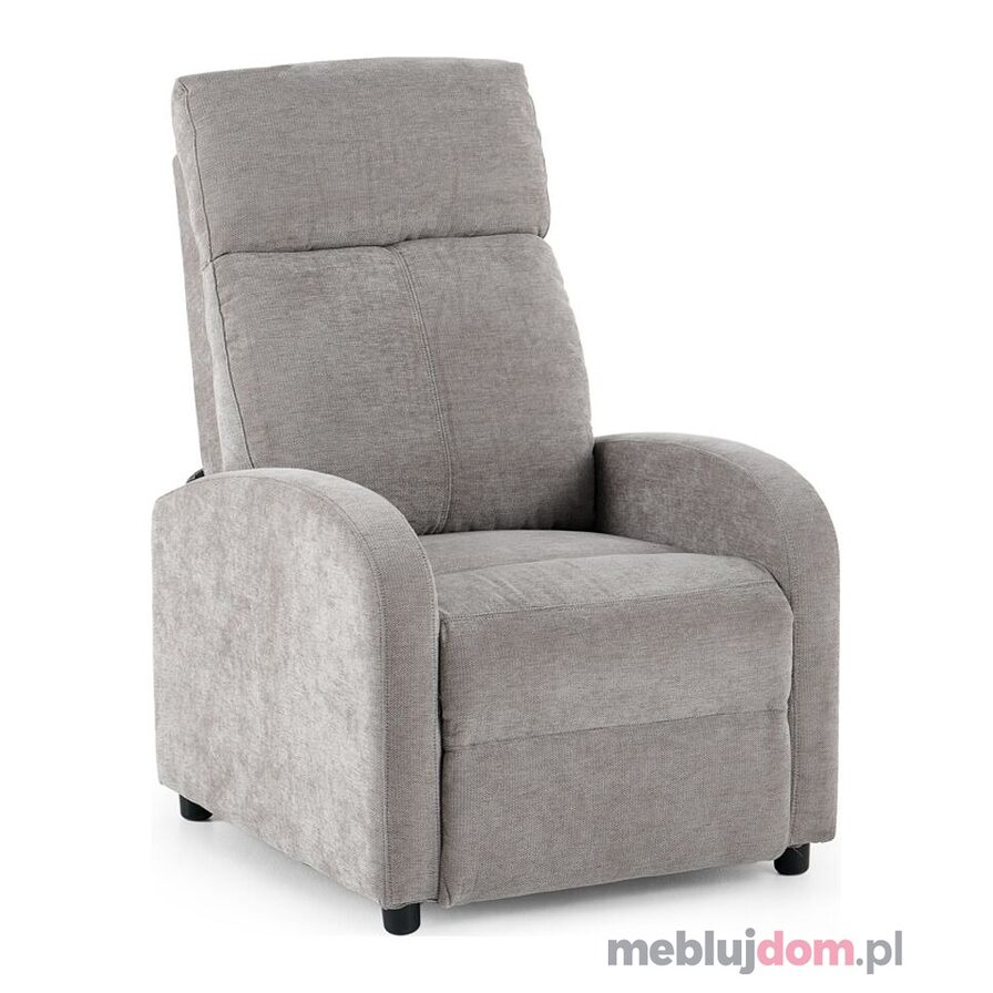Fotel wypoczynkowy rozkładany RELAX PREMIUM jasny szary kolor 