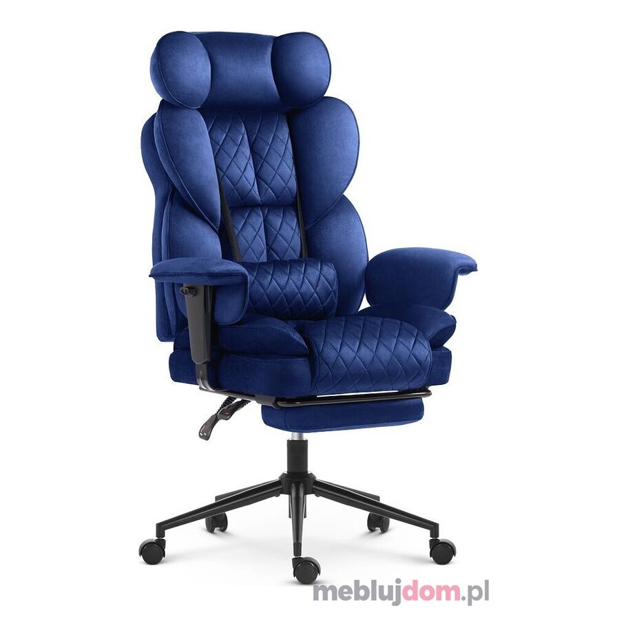 Fotel biurowy ergonomiczny HC- 1037 Welur - Granatowy