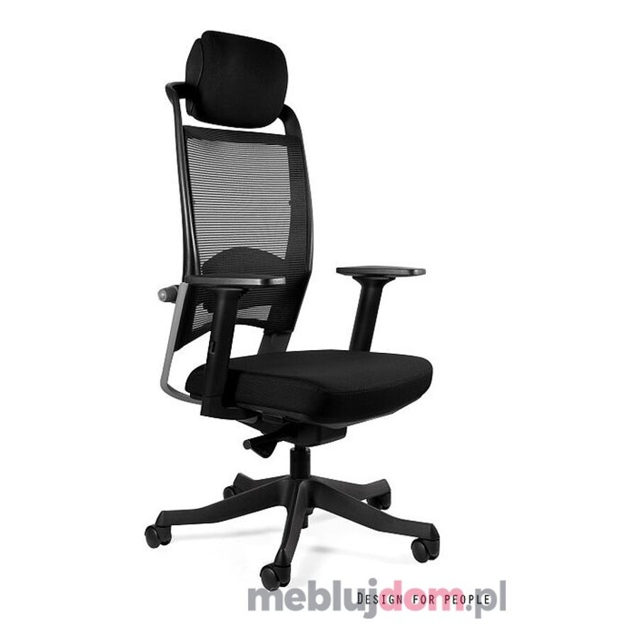 Fotel ergonomiczny FULKRUM Unique czarna siatka