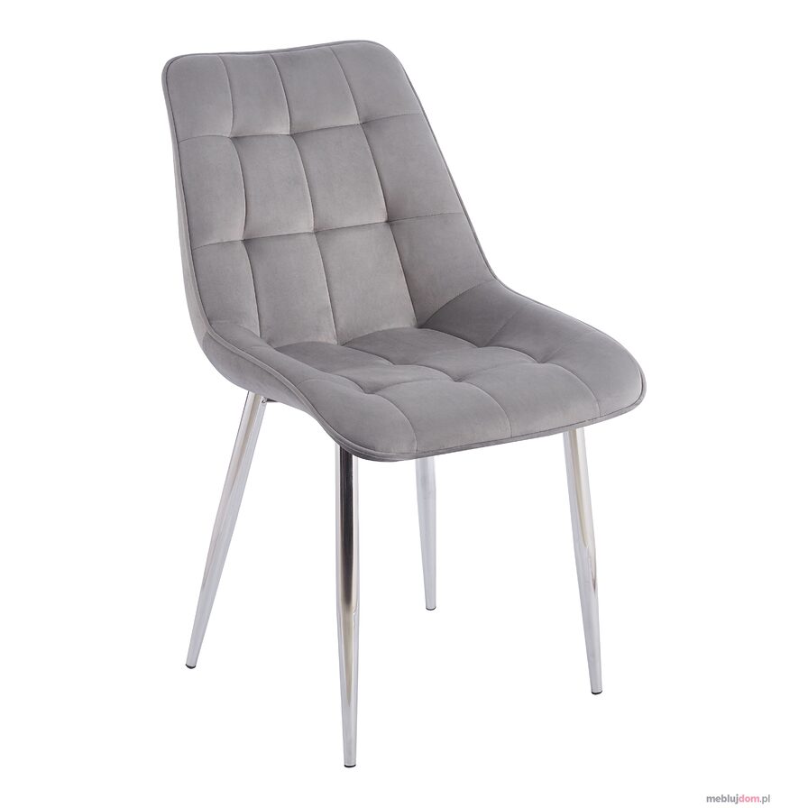 J262-1 (S) Krzesło velvet - Riviera 91 szare
