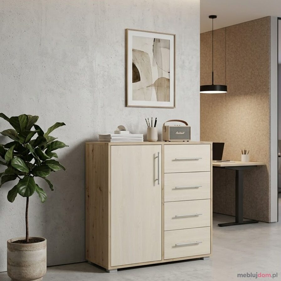 Komoda ADA AD-K5- Dąb Artisan + Buk Fiord