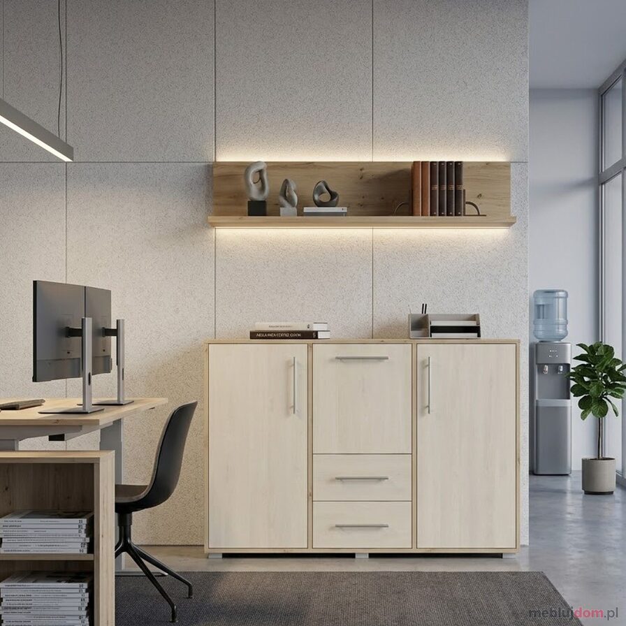 Komoda ADA AD-K4 - Dąb artisan + Buk fiord