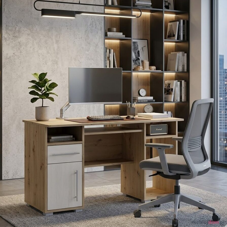 Biurko ADA AD-B1 - Dąb artisan + Buk fiord