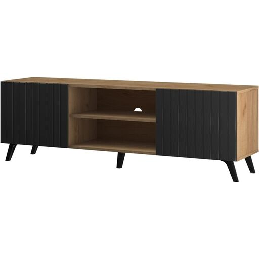 Szafka RTV DIVERSE CRAFT DITV-1C Restol FR2 czarna matowa