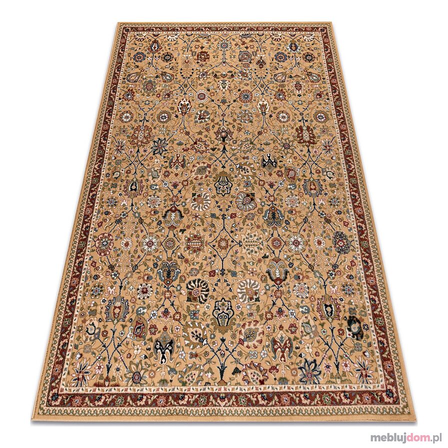 Dywan wełniany NAIN Ornament, ramka 1642/51355 beż / bordo