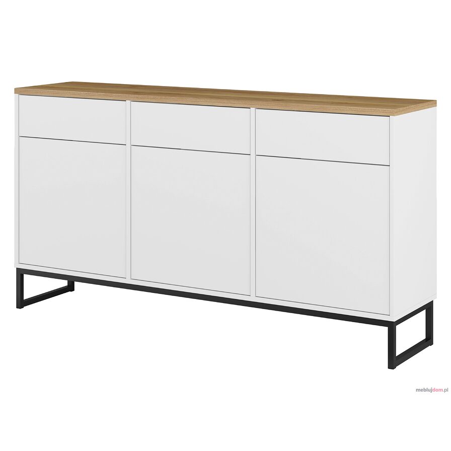 Komoda ALTO 43 - biały + dąb mauvella
