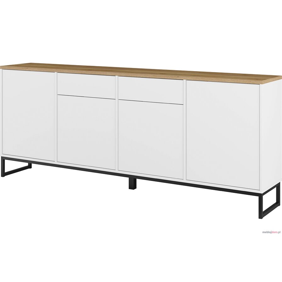 Komoda ALTO 47 - Biały + Dąb mauvella 
