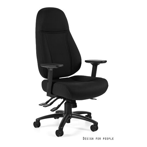 Fotel ergonomiczny SAGA PLUS Unique pełna tkanina BL418 black