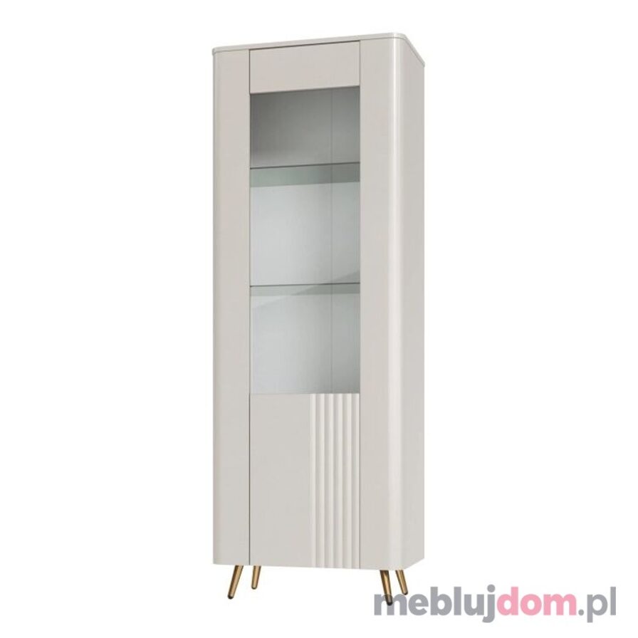 Witryna wysoka KASMIRA KSW-1 Restol - Kaszmir + złoty