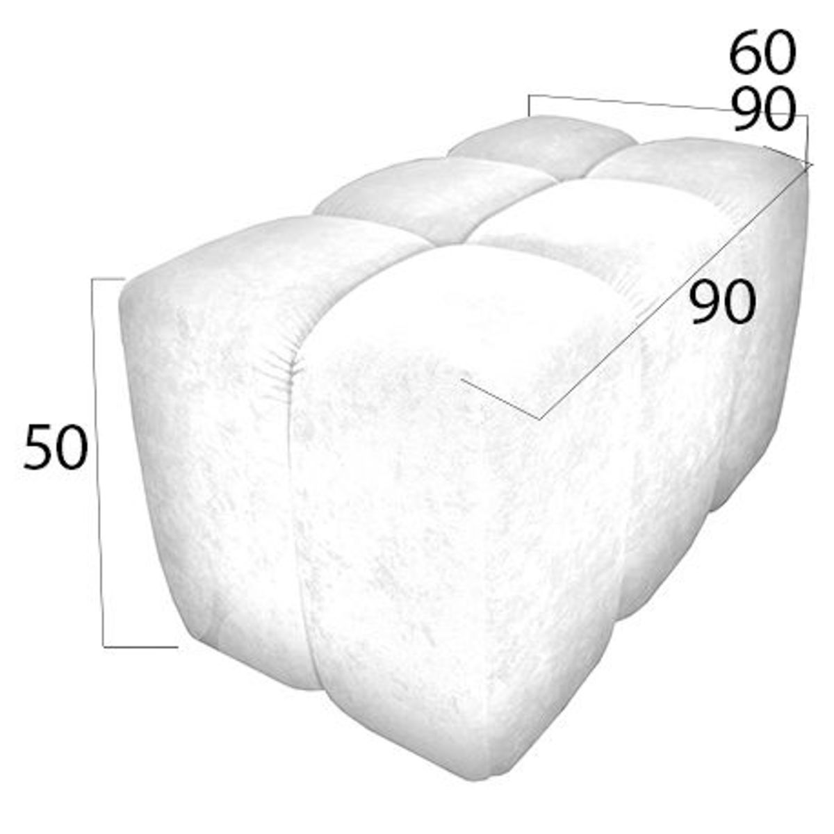 Pufa BUBBLE 90x90 - MeblujDom.pl