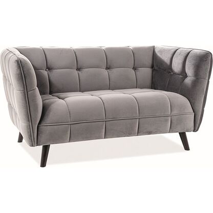Sofa CASTELLO VELVET 2 Signal Bluvel 14 Szary