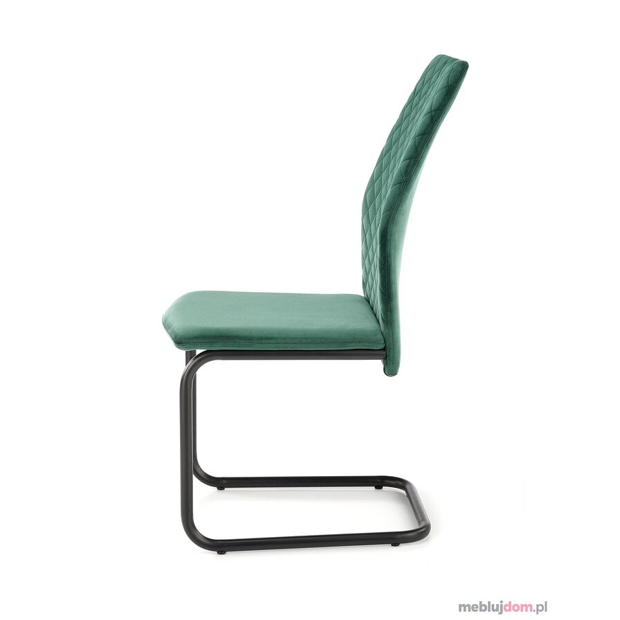 Krzesło K-444 Halmar Ciemnozielone Bok