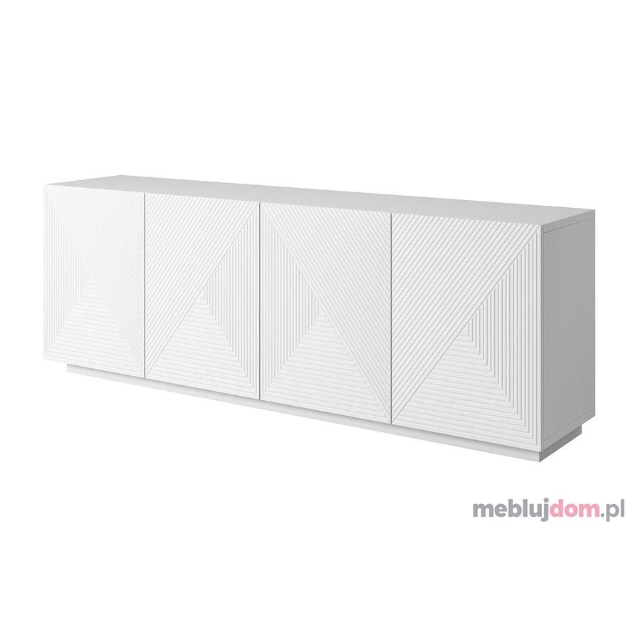 Komoda ASHA 200 Biały Mat Frezowany Front 