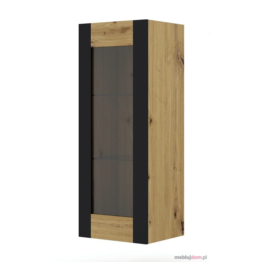 Witryna LOFTINO 125 Dąb Artisan + Czarny