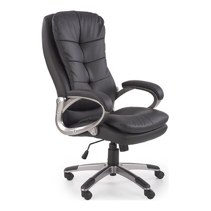 Fotel PRESTON Halmar czarny front-bok