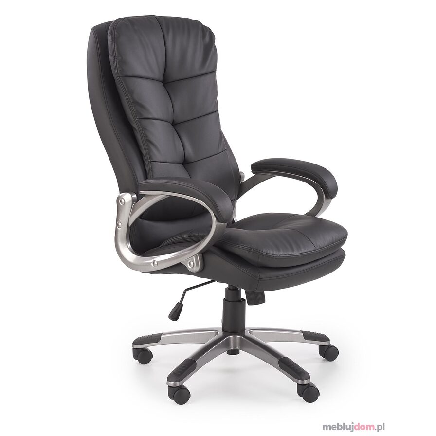 Fotel PRESTON Halmar czarny front-bok