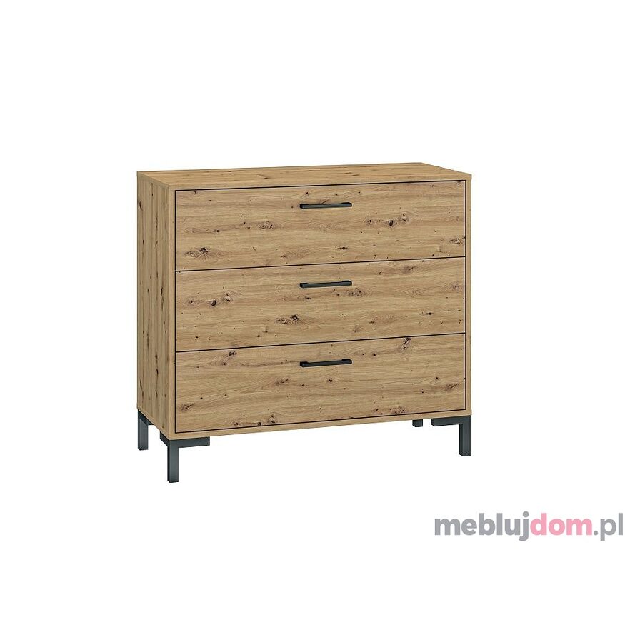 Komoda NEVIO 09 dąb artisan 3 szuflady 