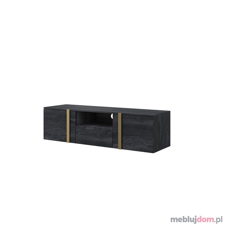 Szafka RTV wisząca VERICA GOLD 150 charcoal flow - grafitowa
