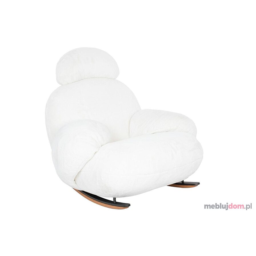 Fotel bujany PLUSH FUR Biel