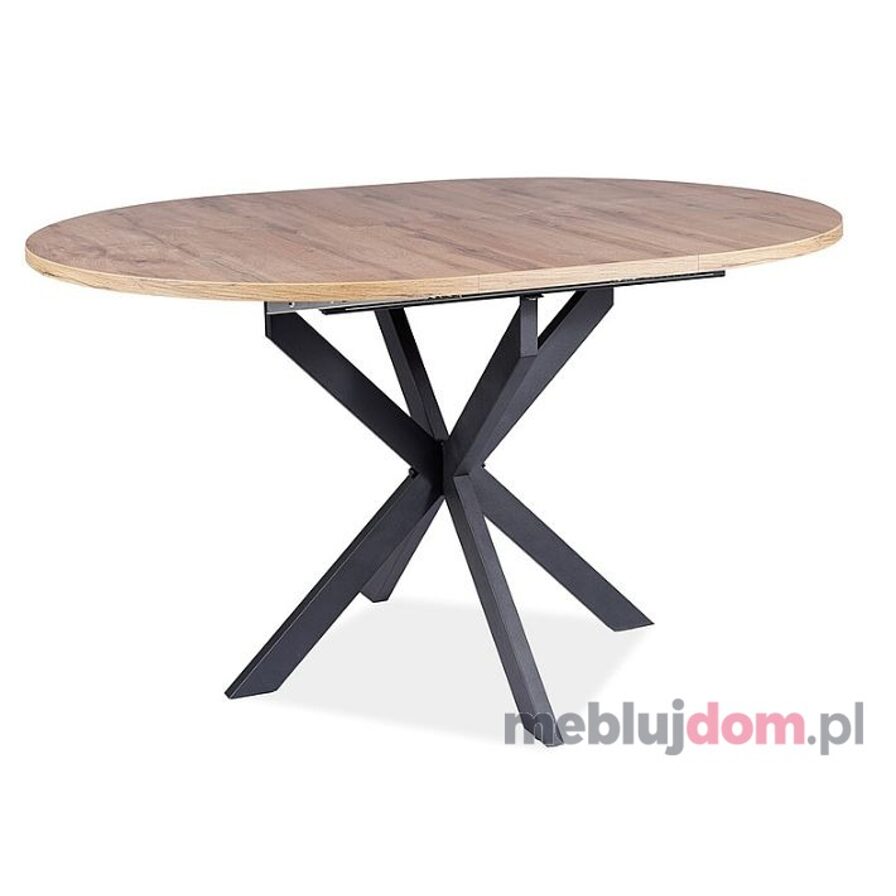Stół GASTON Signal dąb artisan + czarny mat
