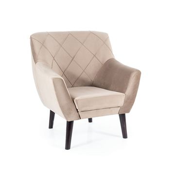 Fotel KIER VELVET 1 Signal ciemnobeżowy - bluvel 40