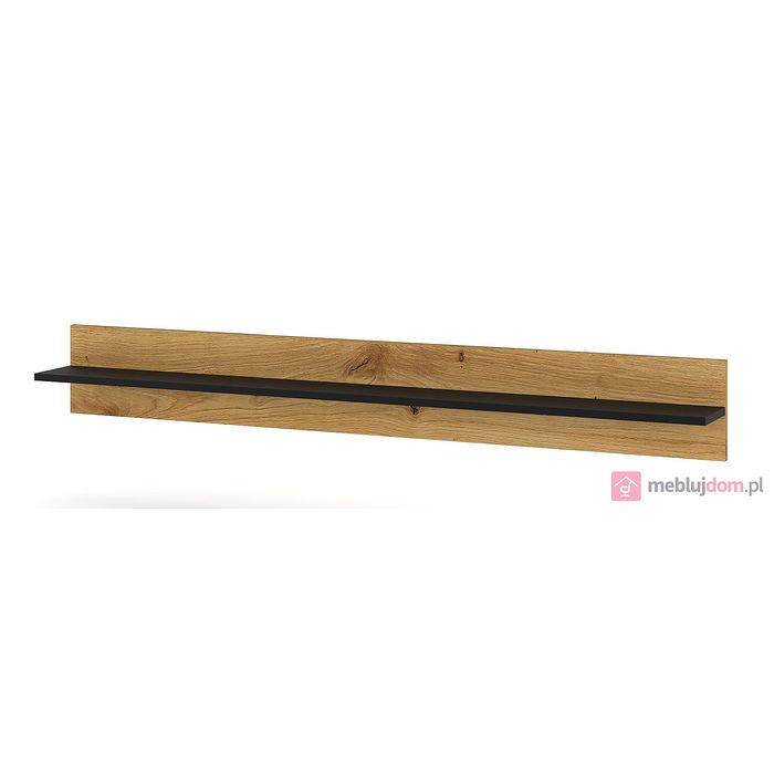Półka ścienna wisząca CAMILA 151 dąb artisan + czarny